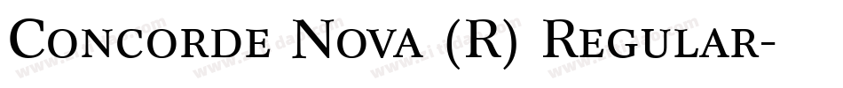 Concorde Nova (R) Regular字体转换